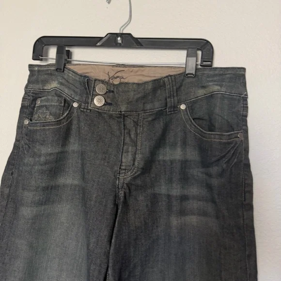 Lane Bryant Venezia Wide Leg Trouser Jeans Size 16 Stretch Denim Dark Wash - Picture 3 of 10